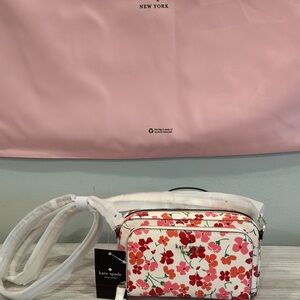 Kate Spade Staci Dual Pink and White Floral Crossbody Bag